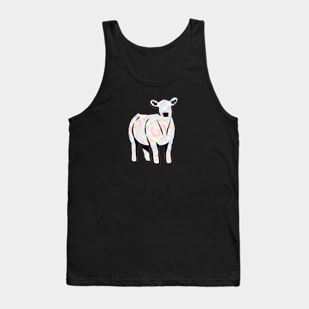 Rainbow Tie Dye Cow Silhouette  - NOT FOR RESALE WITHOUT PERMISSION Tank Top by l-oh